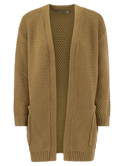 Max Mara Abissi1234 - Oversized Cotton Cardigan In Brown