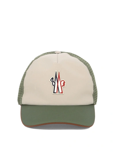 Moncler Grenoble Cap With Mesh Panels In Green