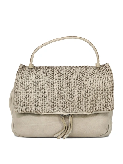 Reptile's House "basket" Handbag In Beige