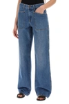 Tory Burch Jeans Stile Cargo In Denim A Vita Alta