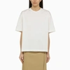 BURBERRY BURBERRY WHITE OVERSIZE COTTON T-SHIRT WOMEN