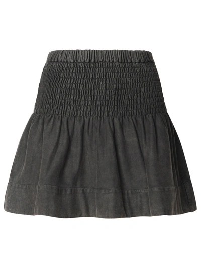 Isabel Marant Étoile Isabel Marant Etoile Woman Isabel Marant Etoile 'pacifica' Grey Cotton Skirt In Black