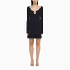 Jacquemus Navy 'la Mini Robe Pralu' Minidress In Black