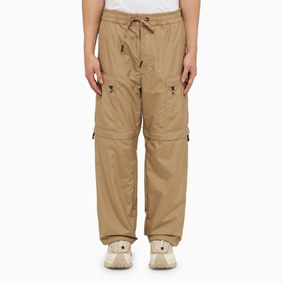 Moncler Grenoble Beige Convertible Trousers In Cream