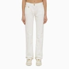 PALM ANGELS PALM ANGELS WHITE COTTON TROUSERS WOMEN