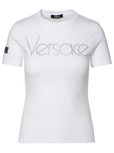 Versace Woman White Cotton T-shirt
