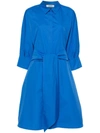 's Max Mara Tabata Poplin Belted Midi Shirt Dress In Blue