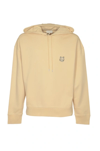 Maison Kitsuné Bold Fox Head Hoodie In Beis