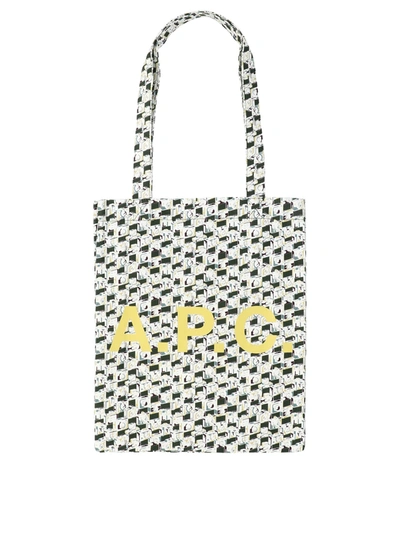 A.p.c. Lou Logo Printed Tote Bag In Multi