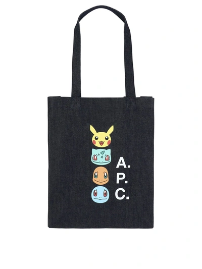 Apc A.p.c. "lou" Tote Bag In Blue