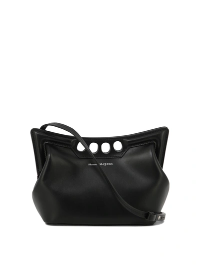 Alexander Mcqueen The Peak Mini Crossbody Handbag For Women In Black