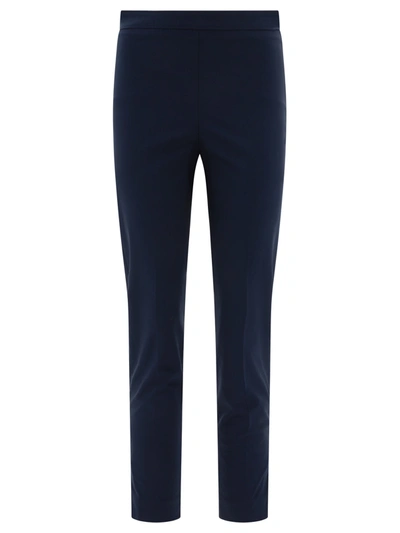 Brunello Cucinelli Capri Trousers With Monili In Navy