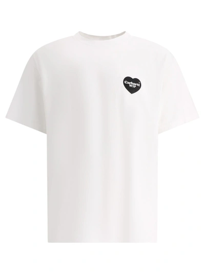 Carhartt Heart Bandana T-shirt In White,black Stone Washed