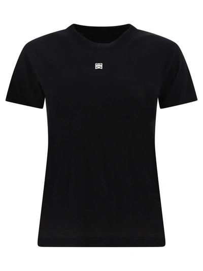 Givenchy 4g Plaque Crewneck T In Nero