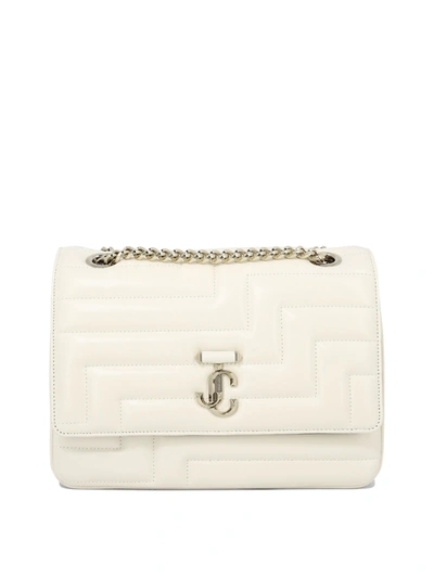 Jimmy Choo "avenue Soft" Shoulder Handbag In White