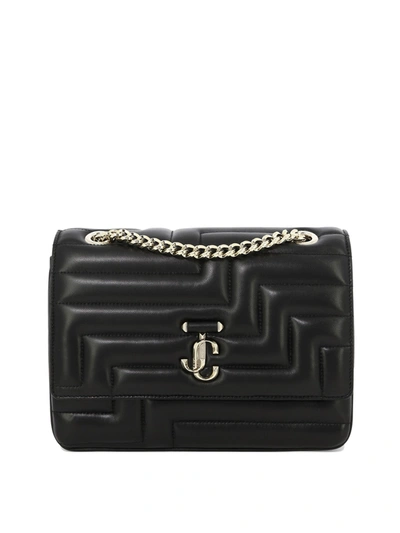 Jimmy Choo "avenue Soft" Shoulder Handbag In Black