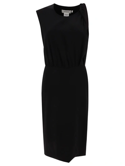 Sportmax Twisted-detail Sleeveless Dress In Black