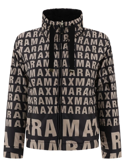 MAX MARA THE CUBE MAX MARA THE CUBE "BILOGO" REVERSIBLE JACKET IN WATER RESISTANT TECHNICAL CANVAS