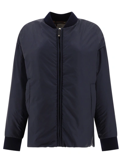 MAX MARA THE CUBE MAX MARA THE CUBE "DANISH" BOMBER JACKET IN WATER RESISTANT TECHNICAL CANVAS