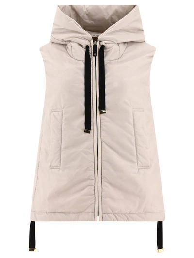 Max Mara The Cube Water-resistant Technical Canvas Gilet In Beige