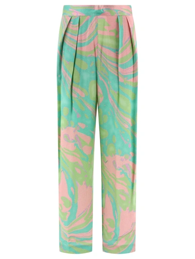 Pinko Pants & Shorts In Multi.green/pink