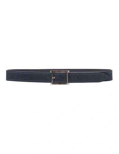 Orciani Night Suede Amalfi Belt In Blue