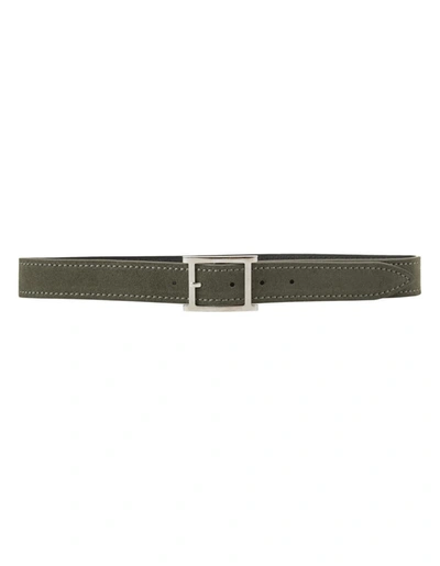 Orciani Olive Suede Amalfi Belt In Green