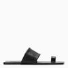 JIL SANDER BLACK LEATHER LOW SANDAL