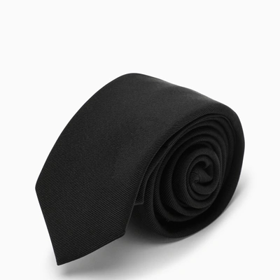 Saint Laurent Black Silk Tie