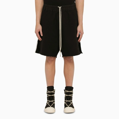 RICK OWENS DRKSHDW DRKSHDW BLACK COTTON-BLEND BERMUDA SHORTS