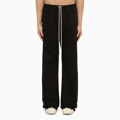 DRKSHDW BLACK WIDE TROUSERS WITH METAL BUTTONS
