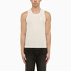 Amiri White Waffle Tank Top In White