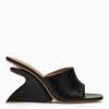 Off-white Jug Wedge-heel Leather Sandals In Black
