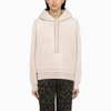 Off-white Maxi Hoodie Laundry With Logo And Patch Pocket In Pink