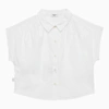 Il Gufo White Stretch Poplin Shirt In White