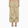 Dsquared2 Multi-pockets Cargo Trousers In Beige