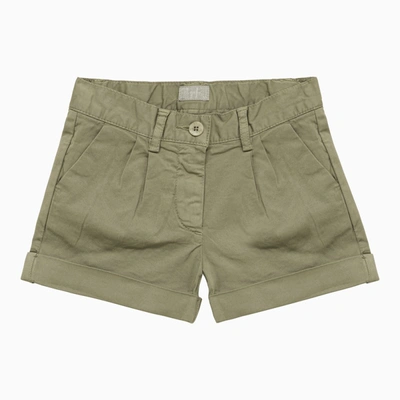 IL GUFO SAGE GREEN COTTON SHORTS