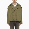 LOEWE LOEWE GREEN BALLOON DOUBLE-BREASTED JACKET IN COTTON