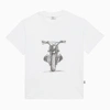 IL GUFO WHITE COTTON T-SHIRT WITH PRINT