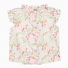 IL GUFO PINK COTTON FLORAL PRINT TOP