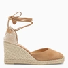 Castaã±er Castañer Woman Espadrilles Sand Size 9 Leather In Beige