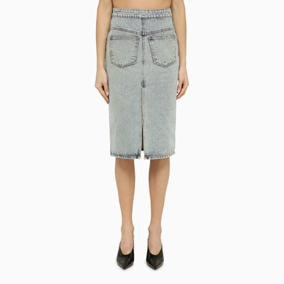 THE MANNEI MALMO MAXI SKIRT IN DENIM INSIDE OUT