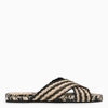 CASTAÃ±ER PALMERA BLACK/NATURAL SLIPPER