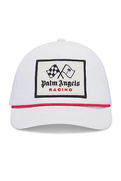 Palm Angels X Formula 1 Racing Baseball Cap In White  Red  & Black