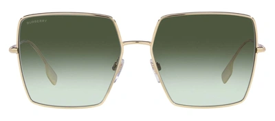 Burberry Daphne Be 3133 11098e Oversized Square Sunglasses In Green
