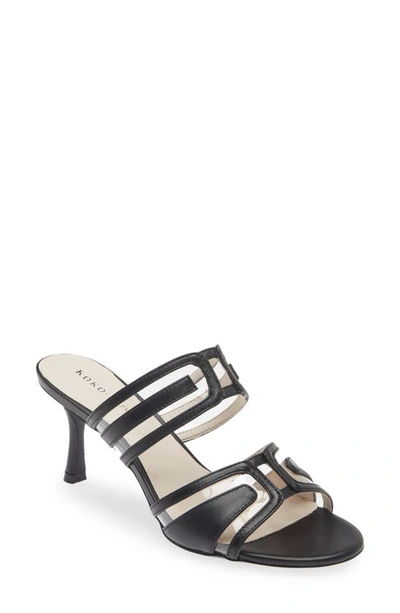 Koko + Palenki Maze Slide Sandal In Black Leather