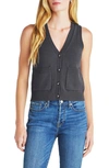 Splendid Rosie Sweater Vest In Lead