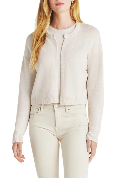 Splendid Lily Cropped Open-front Cardigan In White