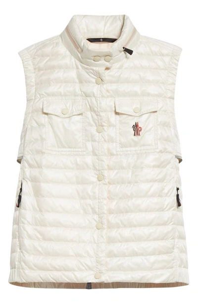 Moncler White Gumiane Down Waistcoat In Neutrals