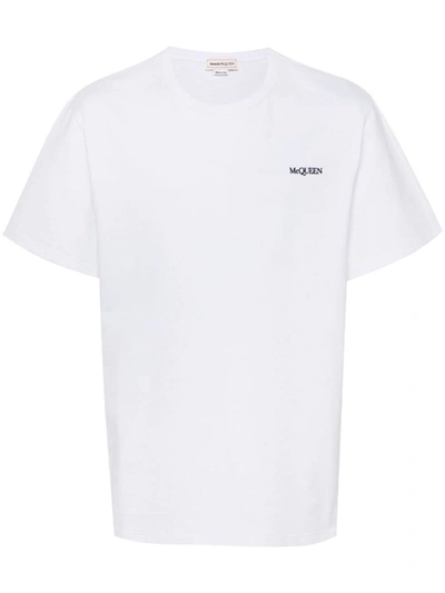 Alexander Mcqueen Logo Cotton T-shirt In White